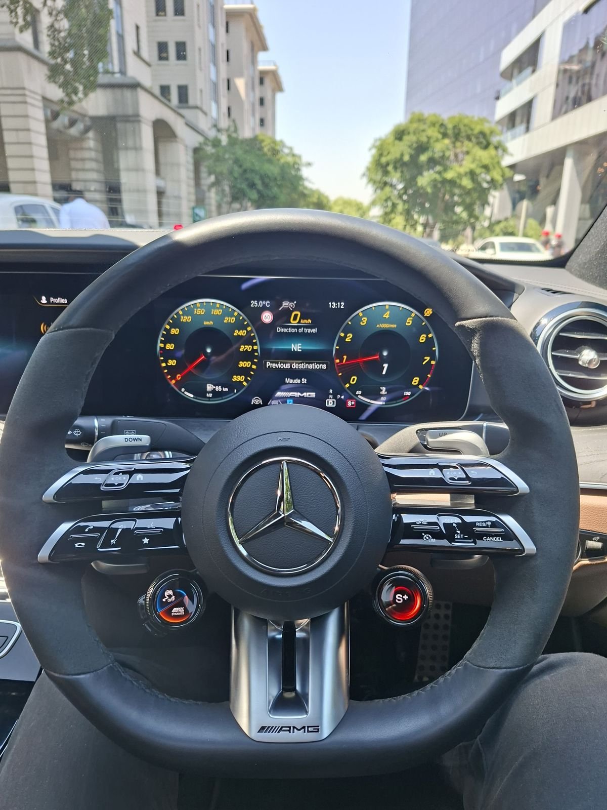 Mercedes-Benz steering wheel and digital dashboard