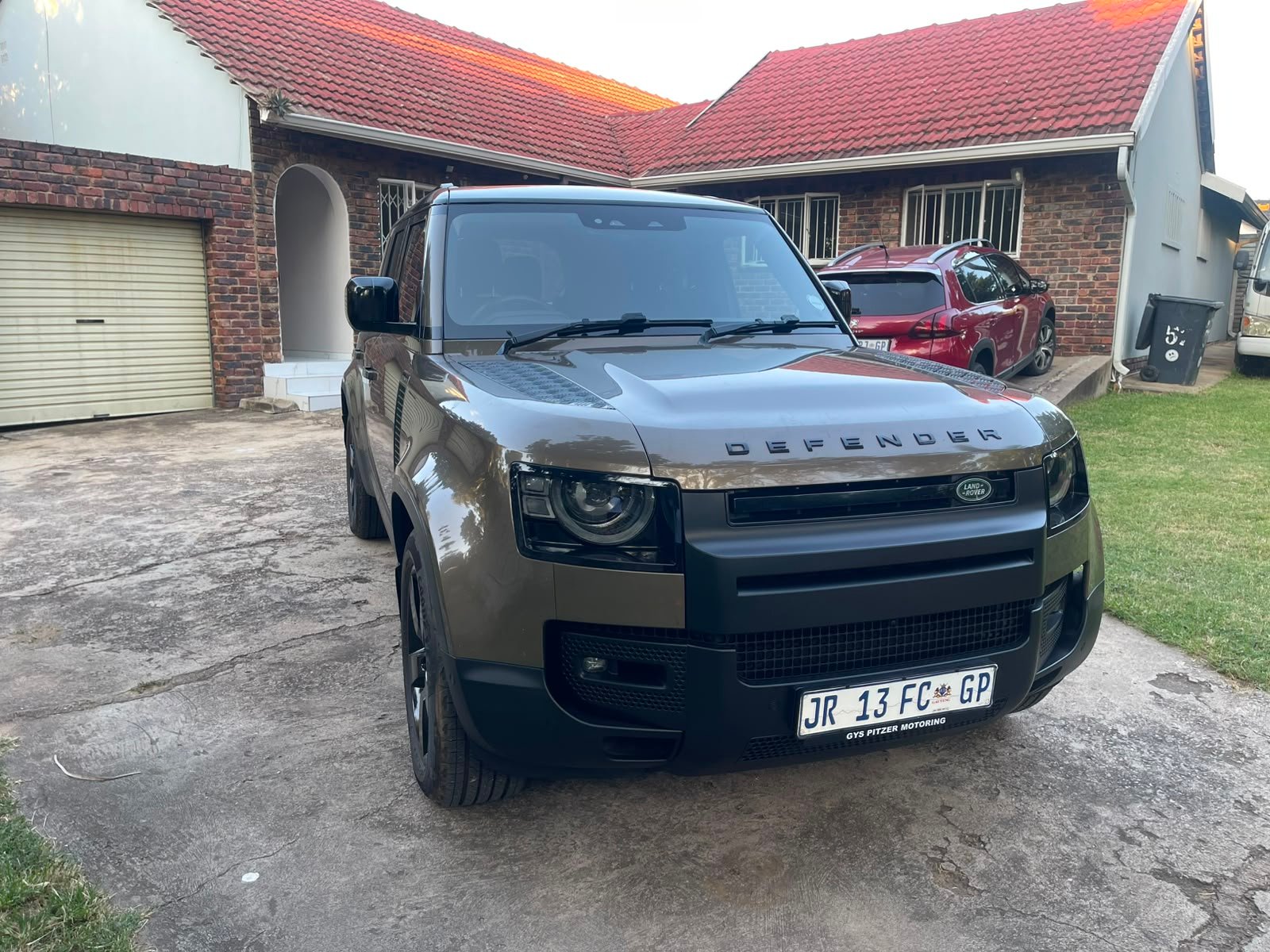 Land Rover Defender photographed from the front